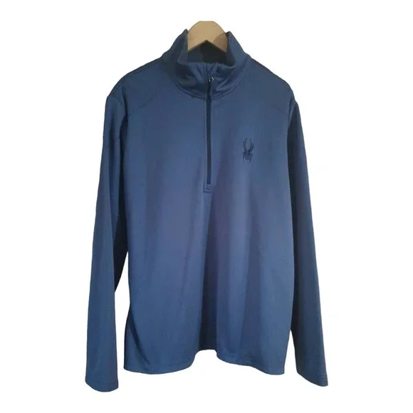 Spyder Mens 1/4 Zip Fleece Lined Gray Pullover Size XL - Picture 6 of 6